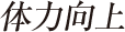 体力向上