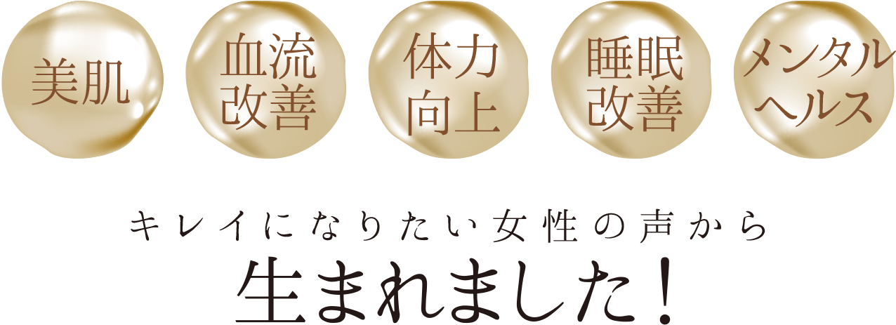 キレイになりたい女性の声から生まれました！